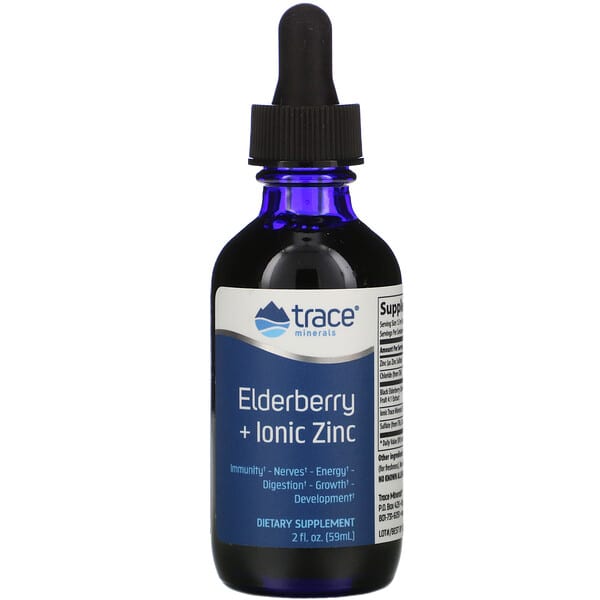 Trace Minerals ®, Holunder + ionisches Zink, 59 ml (2 fl. oz.)