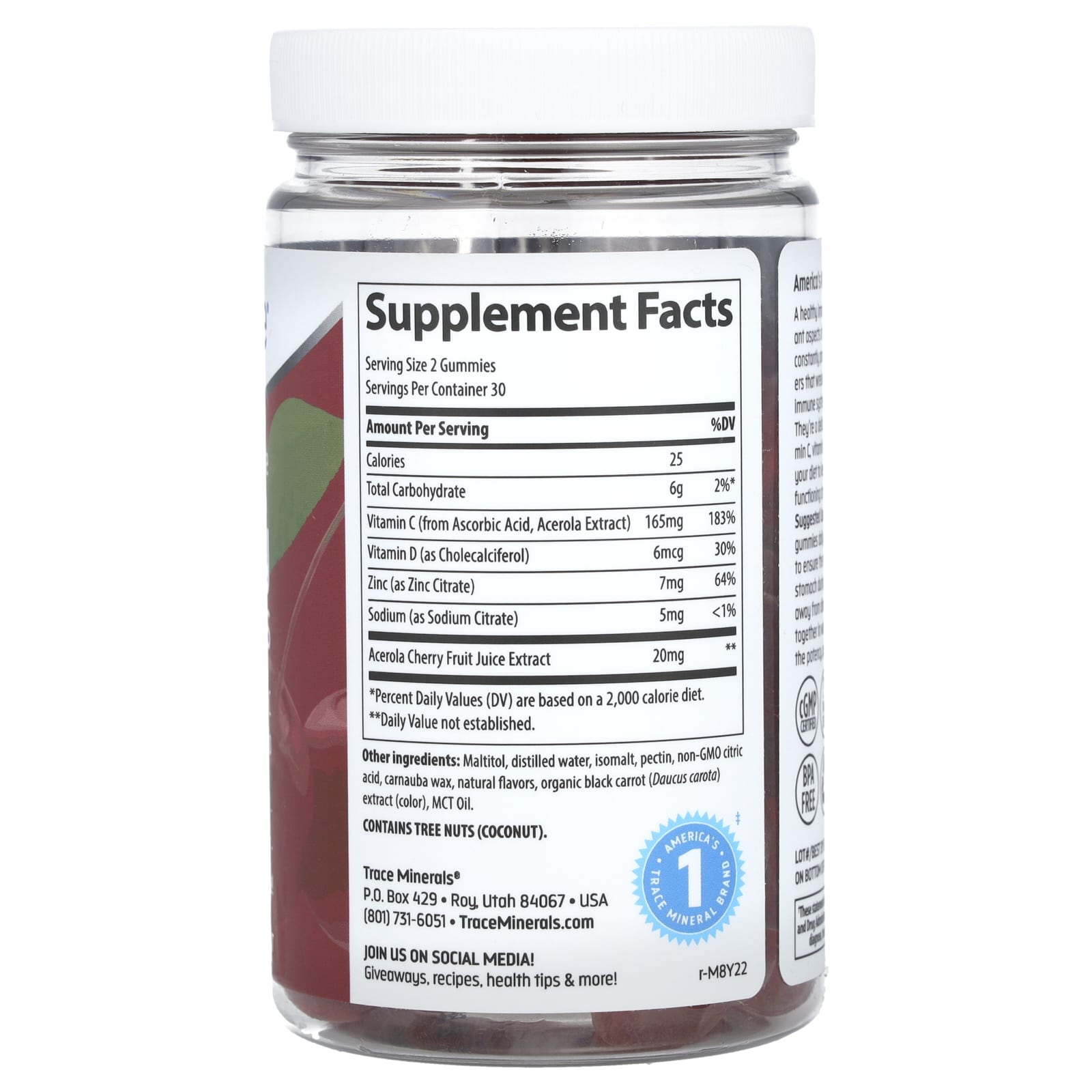 Trace Minerals ®, Complete Immunity Gummies, Cherry, 60 Gummies