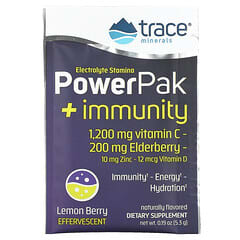 Trace Minerals ®, PowerPak + Immunity, Lemon Berry, 30 Packets, 0.19 oz (5.3 g) Each
