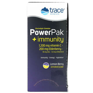 Trace Minerals ®, PowerPak + Immunity，柠檬浆果味，30 包，每包 0.19 盎司（5.3 克）