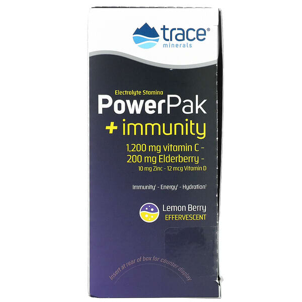 Trace Minerals ®, PowerPak + Immunity, Lemon Berry, 30 Packets, 0.19 oz (5.3 g) Each