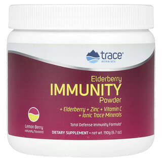 Trace Minerals ®, Порошок для иммунитета из бузины, лимон и ягоды, 190 г (6,7 унции)