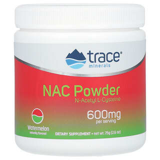 Trace Minerals ®‏, אבקת NAC, בטעם אבטיח, 75 גרם (2.6 אונקיות)