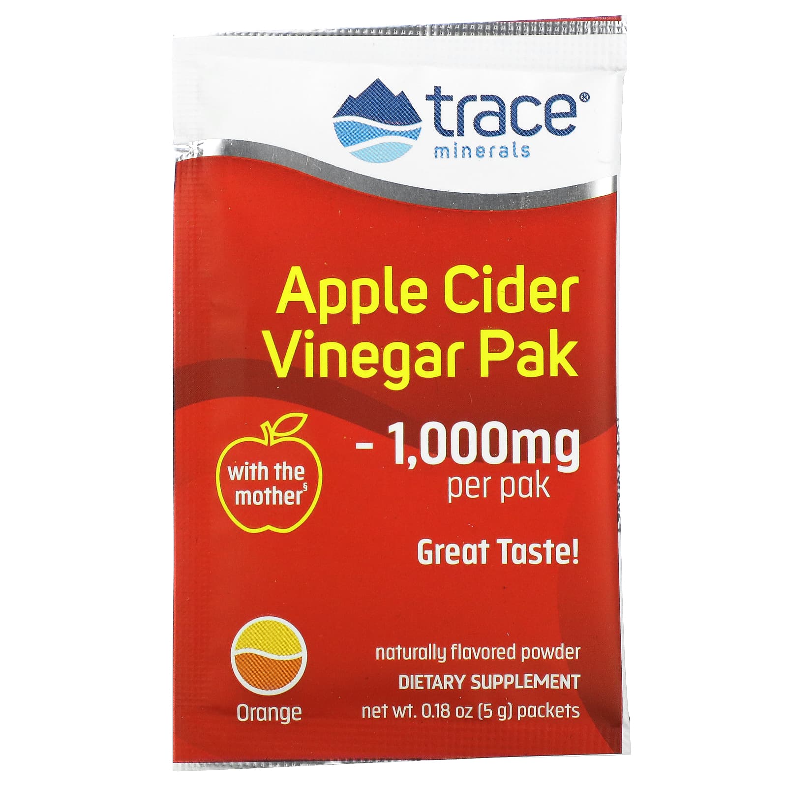 Trace Minerals ®, Organic Apple Cider Vinegar, Orange, 1,000 mg, 30