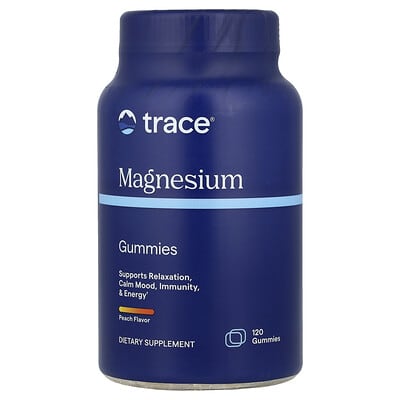 Trace, Magnesium Gummies, Peach Flavor, 120 Gummies