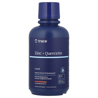 Trace, Zinc líquido más quercetina, Naranja y mango, 16 oz. Líq. oz. ( 473 ml)