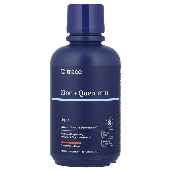 Liquid Zinc + Quercetin, Orange Mango, 16 fl oz (473 ml)