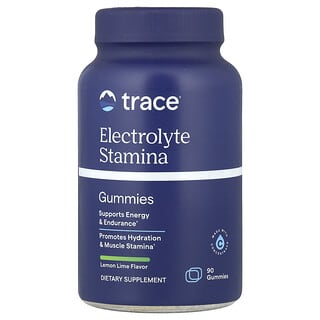 Trace, Gommes pour l'endurance aux électrolytes, Citron vert, 90 gommes (87,66 mg par gomme)