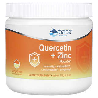 Trace Minerals ®, Quercétine + poudre de zinc, crème à l'orange, 120 g