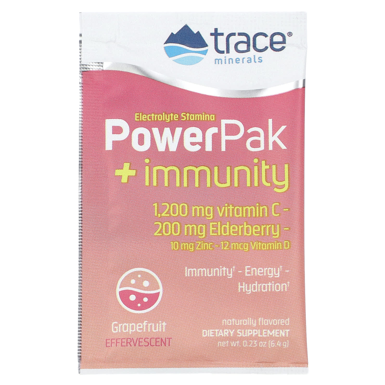 Trace Minerals ®, Electrolyte Stamina, PowerPak + Immunity, Grapefruit ...