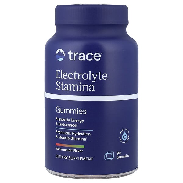 Electrolyte Stamina Gummies, Watermelon, 90 Gummies