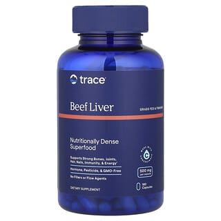 Trace, Beef Liver, Rinderleber, 3.000 mg, 180 Kapseln (500 mg pro Kapsel)