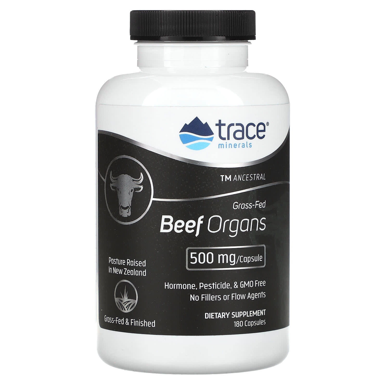 Trace Minerals ®, TM Ancestral, Grass-Fed Beef Organs, 500 mg, 180 Capsules