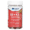 Жевательные мармеладки с витамином D3 и K2, с клубникой, 60 жевательных таблеток
