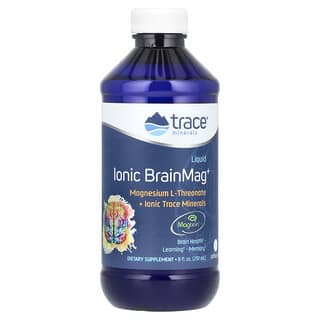 Trace Minerals ®, BrainMag+ Líquido Iônico, Sem Sabor, 237 ml (8 fl oz)