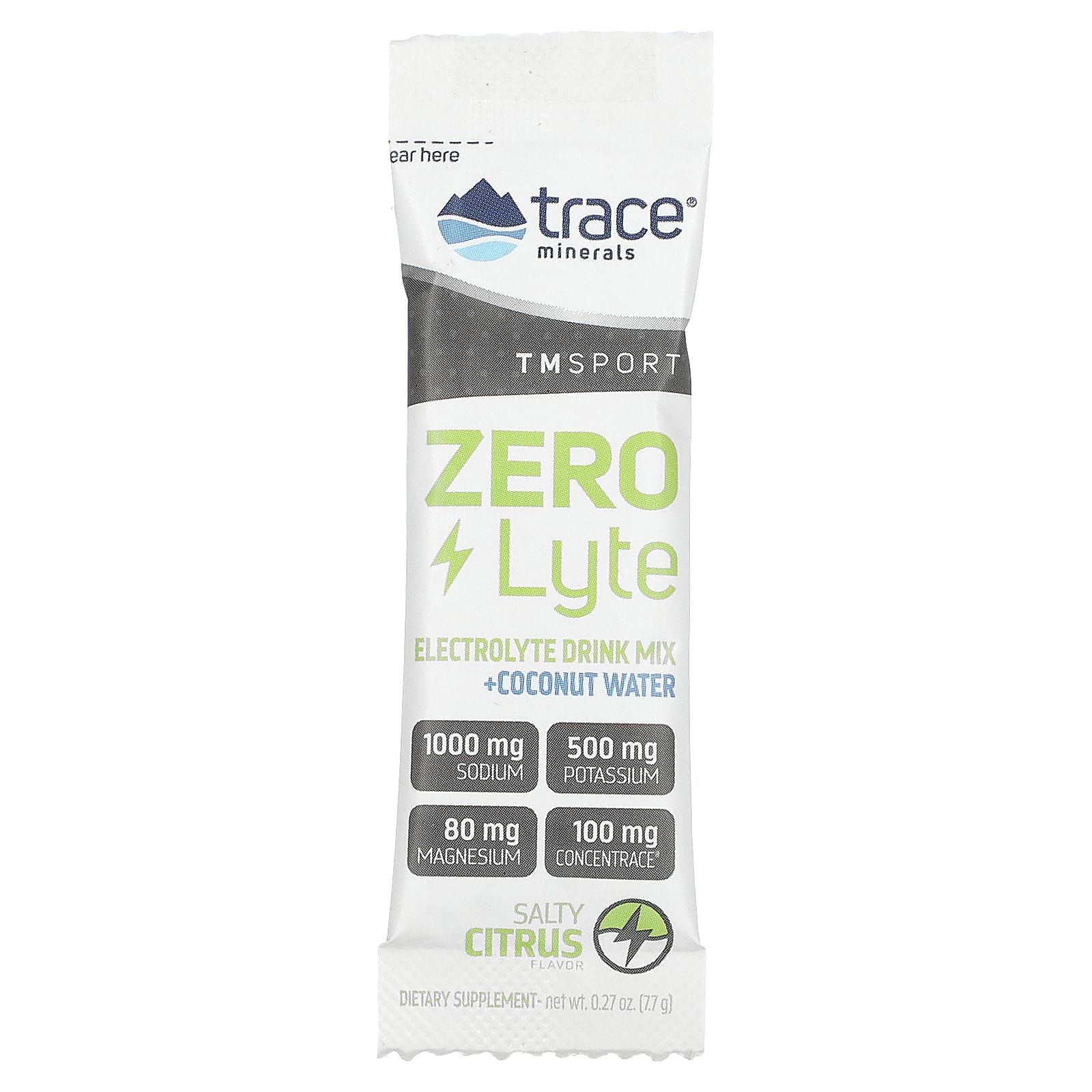 Trace Minerals ®, ZeroLyte Electrolyte Drink Mix, Salty Citrus, 30