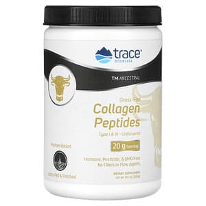 Trace Minerals ®, Пептиды коллагена от травяного откорма, без добавок, 286 г (10,1 унции)