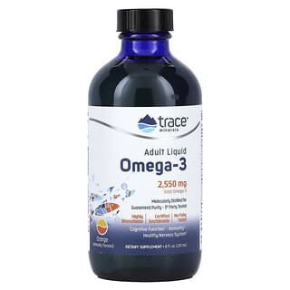 Trace Minerals ®, Oméga-3 liquide pour adultes, orange, 2550 mg, 237 ml