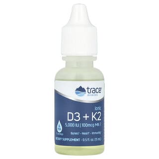 Trace Minerals ®, D3 Iônico + K2, 15 ml (0,5 fl oz)
