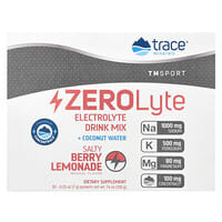 Trace Minerals ®, TM Sport, ZeroLyte, Mezcla para preparar bebidas con electrolitos, Limonada de bayas saladas, 30 sobres, 7 g (0,25 oz) cada uno