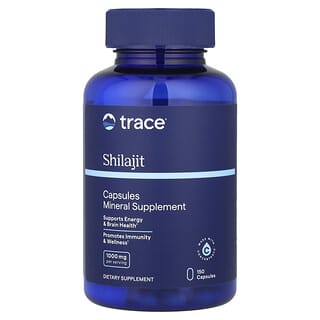 Trace, Shilajit de l'Himalaya, Haute efficacité, 1000 mg, 150 capsules (500 mg par capsule)