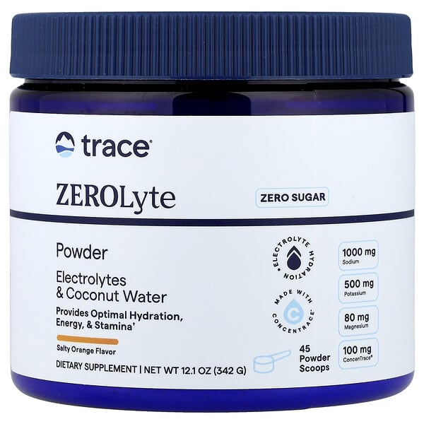 Trace ZEROLyte Powder, Salty Orange, 12.1 oz (342 g)