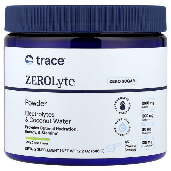 Trace ZEROLyte Powder, Salty Citrus, 12.2 oz (346 g)