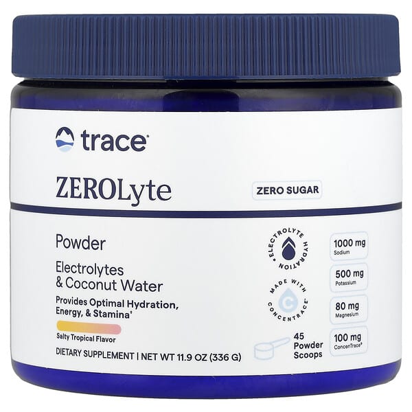 Trace ZEROLyte Powder, Salty Tropical, 11.9 oz (336 g)