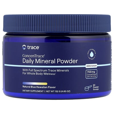 Trace, ConcenTrace® Daily Mineral Powder, Natural Blue Macadamia, 4.65 oz (132 g)