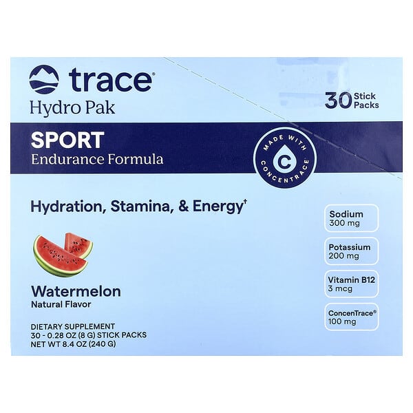 Trace Hydro Pak Sport, Watermelon, 30 Stick Packs, 0.28 oz (8 g) Each