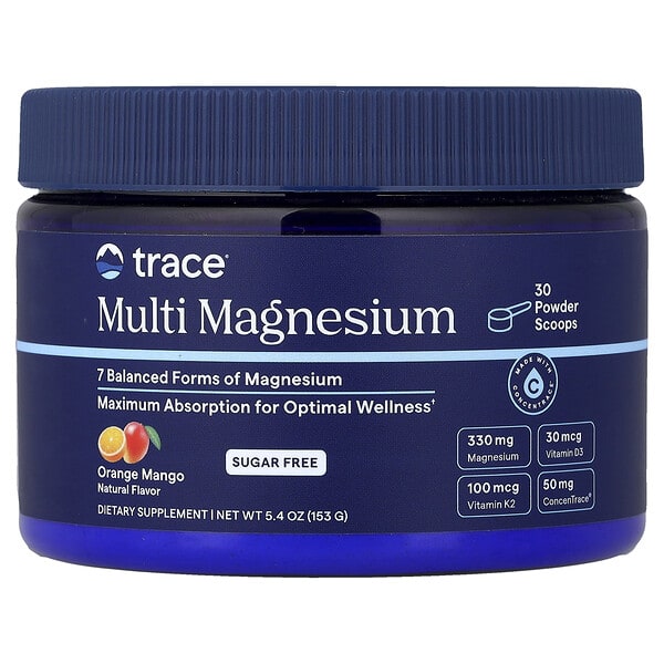 تريس ‏, Multi Magnesium ، بنكهة المانجو والبرتقال ، 5.4 أونصة (153 جم)