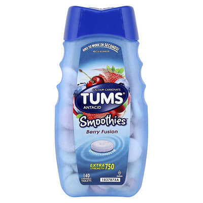 Tums, Antacids, Smooth Berry Flavor, 140 Chewable Tablets (750 mg Each)