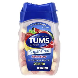 Tums, Antiacide, Baie de melon, 750 mg, 80 comprimés à croquer