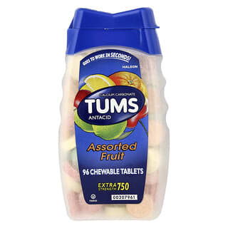 Tums, エクストラストレングス 制酸薬、アソートフルーツ、チュアブルタブレット96粒（1粒あたり750mg）