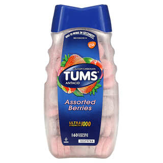 Tums, Antiacido ultra concentrato, bacche assortite, 160 compresse masticabili