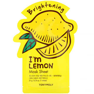 Tony Moly, I'm Lemon, осветляющая тканевая маска, 1 шт., 21 г (0,74 унции)