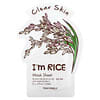Tony Moly, I'm Rice, Маска для краси Clear Skin, 1 лист, 0,74 унції (21 г)