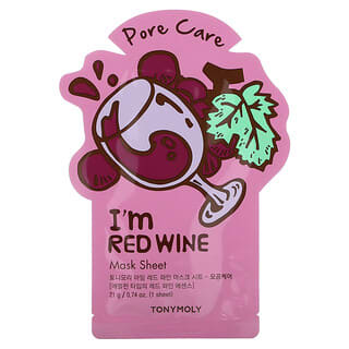Tony Moly, I'm Red Wine, Pore Care Beauty Mask Sheet, 1 Tuch, 21 g (0,74 oz.)