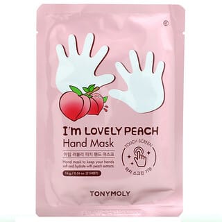 Tony Moly, I'm Lovely Pêssego, Máscara para as Mãos, 1 Par, 16 g (0,56 oz)