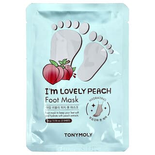 TonyMoly, I'm Lovely Peach, Foot Mask, 1 Pair, 0.56 oz (16 g)
