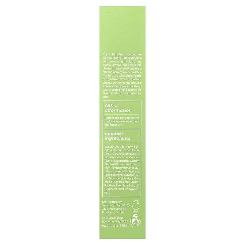 Yeşil Çay Süper Hafif Günlük Savunma, SPF 50, 50 ml