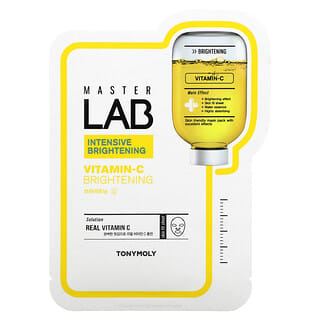 Tony Moly, Master Lab, Mascarilla de belleza iluminadora con vitamina C, 1 lámina, 19 g