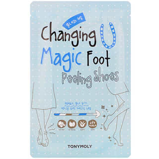 Tony Moly, Changing U, Zapatos exfoliantes con pies mágicos, 1 par, 17 g (0,60 oz) cada uno