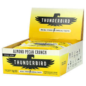 Thunderbird, لوح طعام فائق القيمة الغذائية ، باللوز والبقان المقرمش ، 12 لوحًا ، 1.7 أونصة (48 جم) لكل لوح'