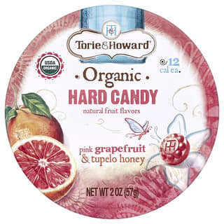 Torie & Howard, Organic Hard Candy, Pink Grapefruit & Tupelo Honey, 2 oz (57 g)