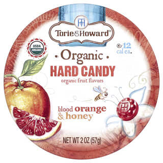 Torie & Howard, Organic Hard Candy, Blood Orange & Honey, 2 oz (57 g)