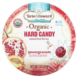 Torie & Howard, Caramelo duro, orgánico, granada y nectarina, 2 oz (57 g)