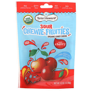 Torie & Howard, Sour Chewie Fruities, Organic Candy Chews, Sour Cherry, 4 oz (113.40 g)