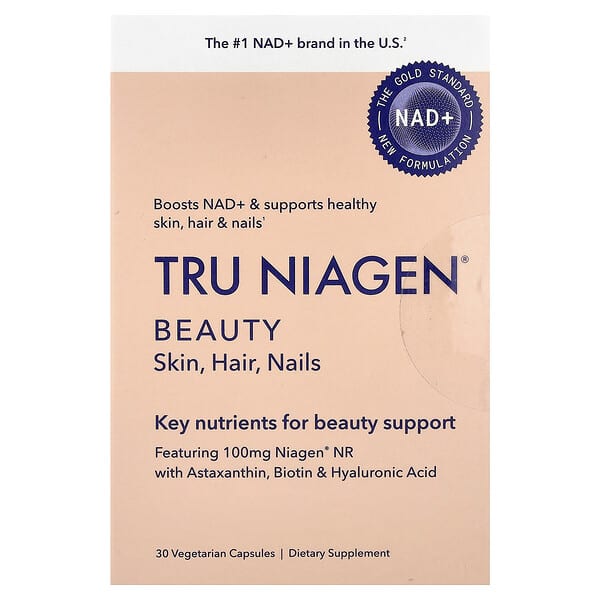 Tru Niagen, 뷰티, 피부, 모발, 손발톱, 베지 캡슐 30정