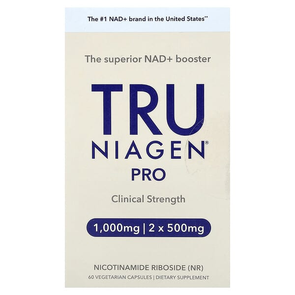 Tru Niagen, Pro, 니코틴아마이드 리보사이드, 베지 캡슐 60정(캡슐 1정당 500mg)